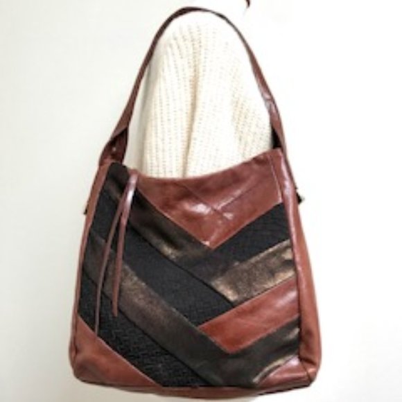 Elliott Lucca Leather Chevron Bag - Picture 12 of 12